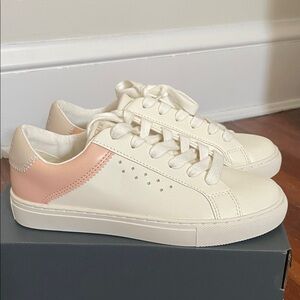 NWOT J. Crew Factory cream/blush sneakers size 6